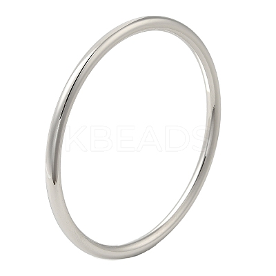 Non-Tarnish 304 Stainless Steel Simple Roung Ring Bangles for Women BJEW-F461-01F-P-1