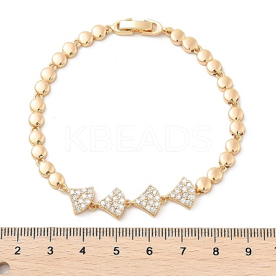 Brass Micro Pave Cubic Zirconia Link Chain Bracelets KK-R217-39G-1