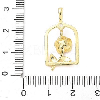 Brass Micro Pave Cubic Zirconia Pendants KK-D357-44G-1