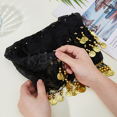Polyester Tassel Fringe Trimming AJEW-WH0651-70A-1