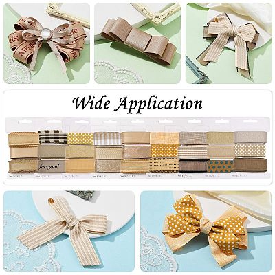 9 Yards 3 Styles Polyester Ribbon SRIB-A014-H09-1