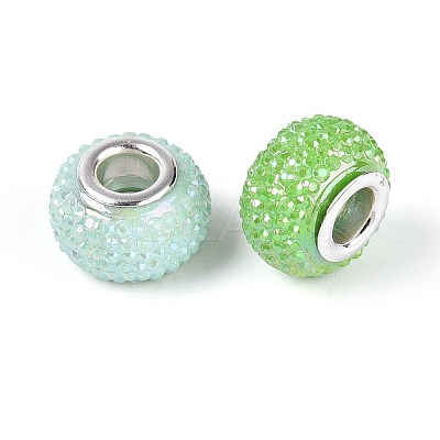 Large Hole Resin Rhinestone European Beads OPDL-T003-01E-1