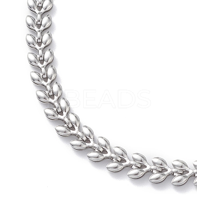 Non-Tarnish 304 Stainless Steel Cobs Chain Necklace for Men Women STAS-B039-09P-1