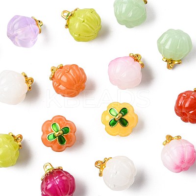 24Pcs 9 Colors Glass Charms GLAA-FS0002-42-1
