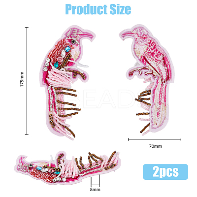 Bird Non-Woven Fabric Costume Accessories DIY-WH0409-52B-1