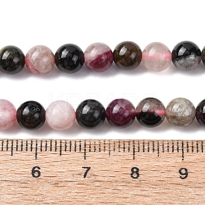 Natural Multicolor Tourmaline Beads Strands G-G446-6mm-03-1