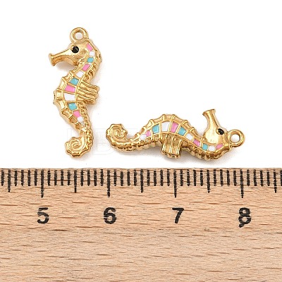 304 Stainless Steel Enamel Pendants STAS-C150-01G-1