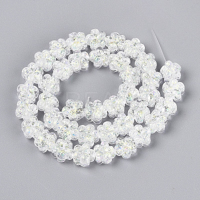 Handmade Foil Lampwork Beads Strands FOIL-T008-06J-1