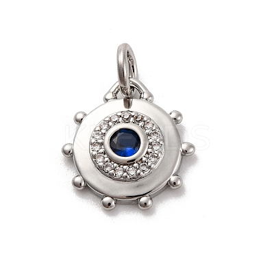 Brass Micro Pave Cubic Zirconia Charms KK-U033-22P-02-1
