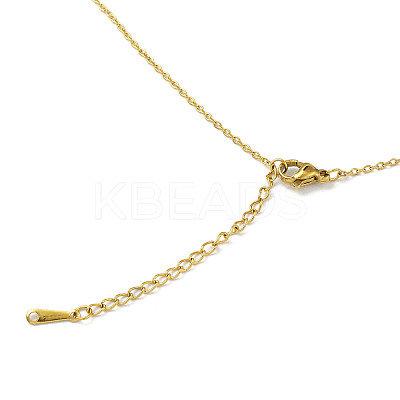 Resin Evil Eye Pendant Necklace NJEW-M199-01G-1