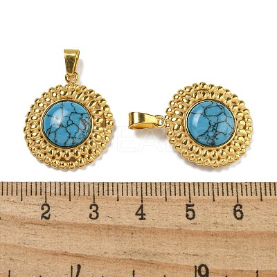 Synthetic Turquoise Pendants STAS-U024-15G-02-1