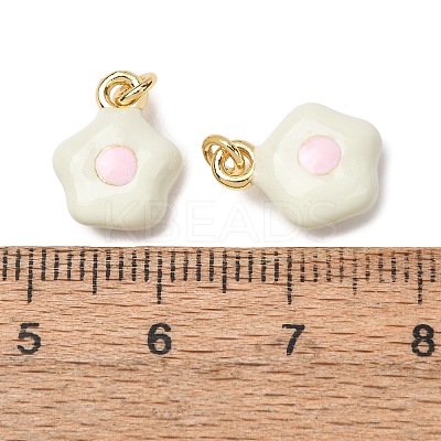 Brass Enamel Pendants KK-CJC21A4-01G-05-RS-1