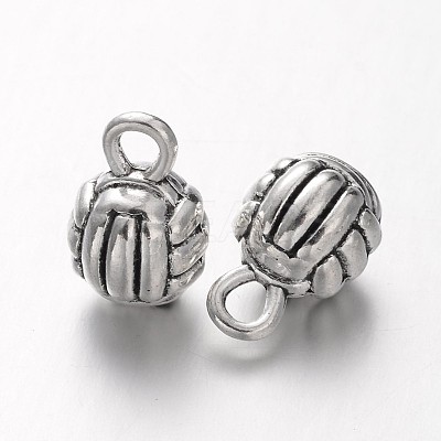 Sports Theme Tibetan Style Alloy Volleyball  Charms X-TIBEP-5234-AS-LF-1