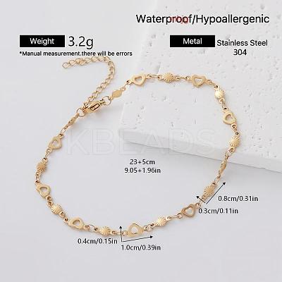 Elegant 304 Stainless Steel Link Chain Bracelets for Women XA7363-4-1