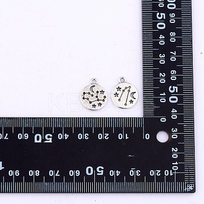 84 Pieces Zodiac Sign Charm Pendants 12 Constellation Charm Pendant Alloy Charm for Jewelry Necklace Earring Making Crafts JX557A-1