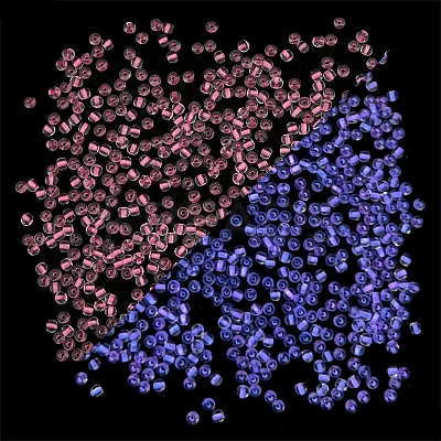Glow in the Dark Luminous Transparent Glass Round Seed Beads LUMI-PW0004-006A-13-1