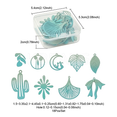 1 Set Spray Painted Alloy Charms FIND-YW0003-11D-1