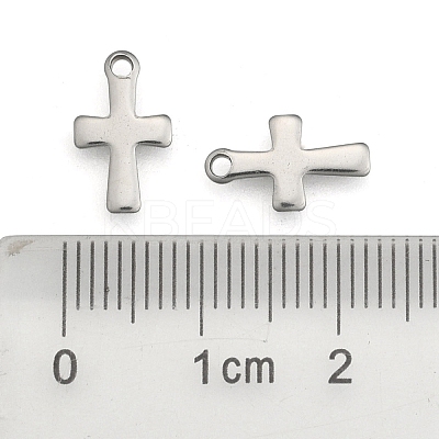 Tarnish Resistant 304 Stainless Steel Tiny Cross Charms LS-STAS-E104-34P-1