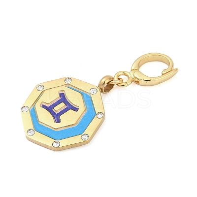 304 Stainless Steel Enamel Pendant Decoration STAS-S168-01G-03-1