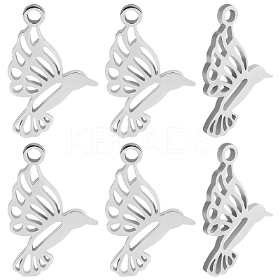 20Pcs 201 Stainless Steel Pendants STAS-BBC0005-60-1