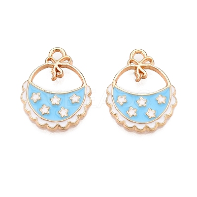 Rack Plating Alloy Enamel Pendants LS-ENAM-N056-385KCG-02-1