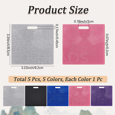 5Pcs 5 Colors Acrylic Big Pendants MACR-CN0001-01A-1