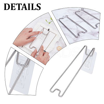 201 Stainless Steel Picture Frame Stand AJEW-WH0651-43B-1