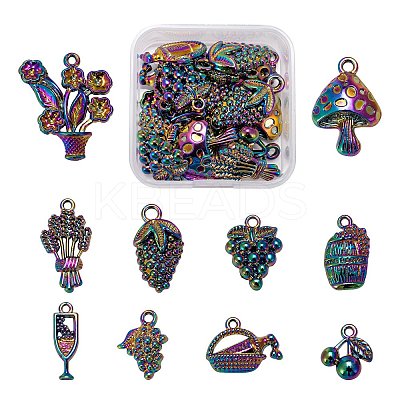 20Pcs 10 Style Alloy Pendants FIND-LS0001-29MC-1