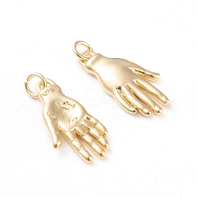 Brass Pendants ZIRC-I043-20G-1