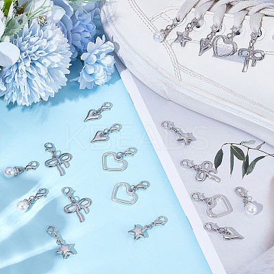 20Pcs 5 Styles Alloy Shoe Charms HJEW-WR00011-1
