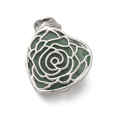 Natural Green Aventurine Pendants G-B042-01P-03-1