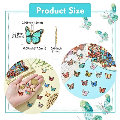 60Pcs 12 Colors Alloy Enamel Pendants FIND-CJ0011-13-1