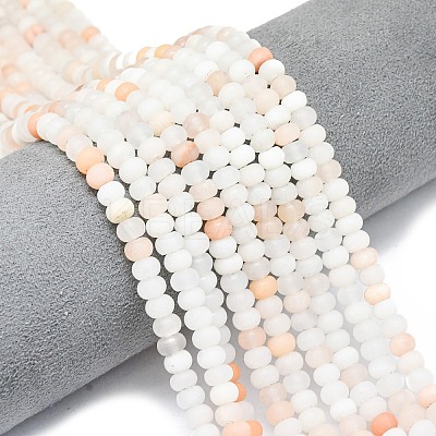 Natural Pink Aventurine Beads Strands G-P575-A02-6x4mm-02-1