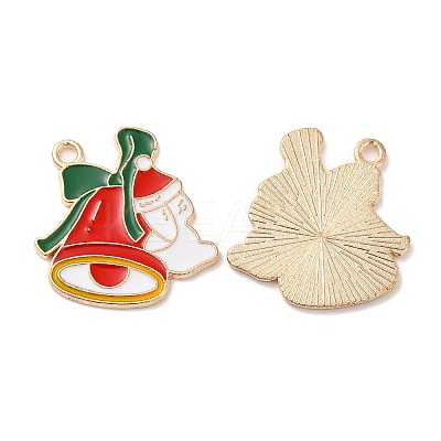 Christmas Light Gold Tone Alloy Enamel Pendants FIND-C031-03KCG-1