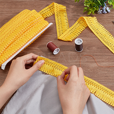 15 Yards Cotton Lace Fringe Tassel Trimmings DIY-WH0530-46B-1