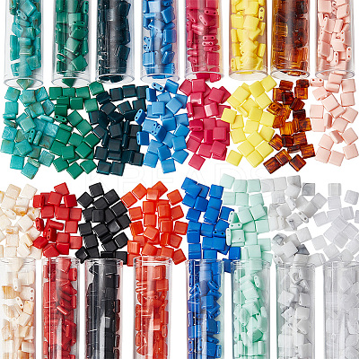 1120Pcs 16 Colors Opaque Acrylic Slide Charms OACR-NB0001-49-1