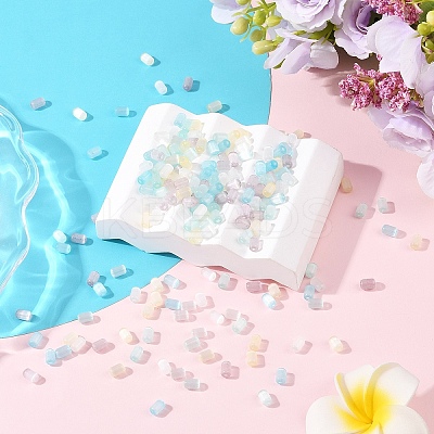 25G 5 Colors Glass Cylinder Seed Beads SEED-YW0003-17-1