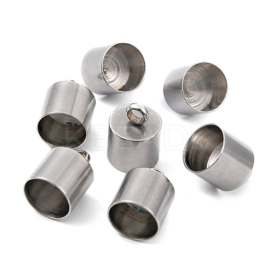 Tarnish Resistant Smooth Surface 201 Stainless Steel Cord Ends X-STAS-R063-97-1