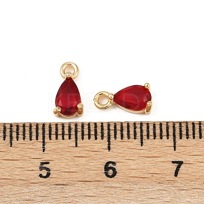 Brass Micro Pave Cubic Zirconia Pendants KK-K374-07G-02-1
