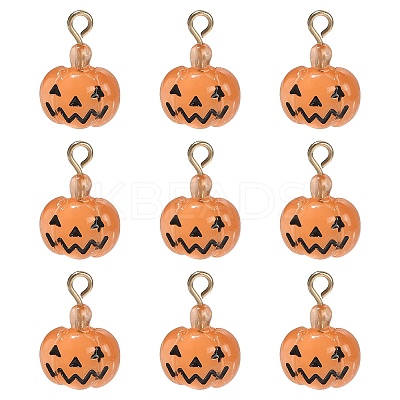 10Pcs Halloween Theme Transparent Resin Charms RESI-CJ0002-93-1
