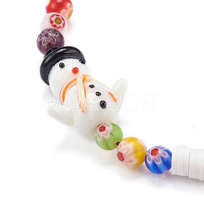 Handmade Lampwork Beaded Mobile Straps for Christmas HJEW-JM00446-03-1
