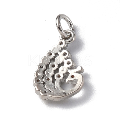 Brass Micro Pave Cubic Zirconia Charms ZIRC-F131-20P-1