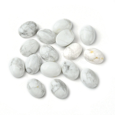 Natural Howlite Cabochons G-A094-01B-60-1
