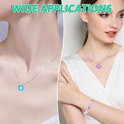 30Pcs Two Tone Opaque Acrylic Beads SACR-YW0001-83-1
