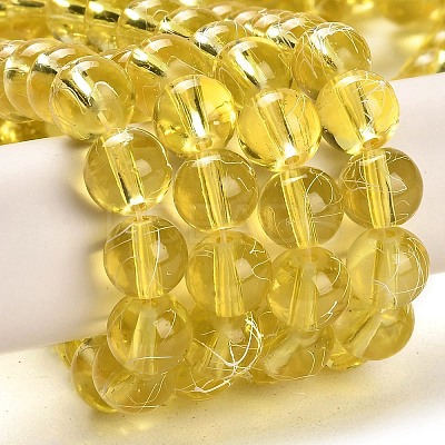 Drawbench Transparent Glass Beads Strands GLAD-Q012-8mm-06-1