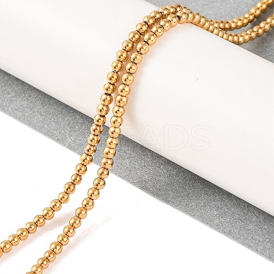 Electroplated Synthetic Non-magnetic Hematite Beads Strands G-H027-C01-01-1