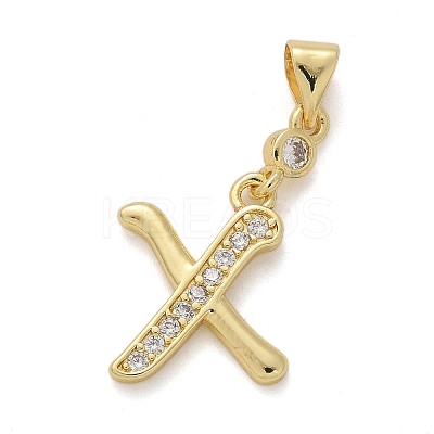 Brass Micro Pave Cubic Zirconia Pendants KK-M319-02G-X-1