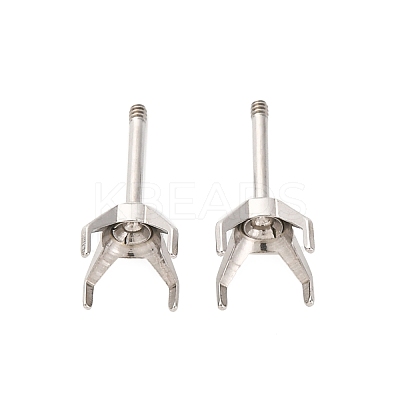 304 Stainless Steel Stud Earring Findings STAS-B091-02A-06P-1