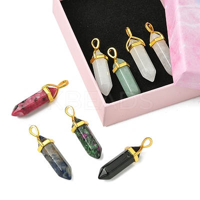 DIY Natural Gemstone & Waxed Cord Necklace Making Kits DIY-FS0008-04A-1