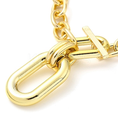 2Pcs 2 Styles Golden Aluminum Pendant Necklaces Set NJEW-P289-02B-G-1